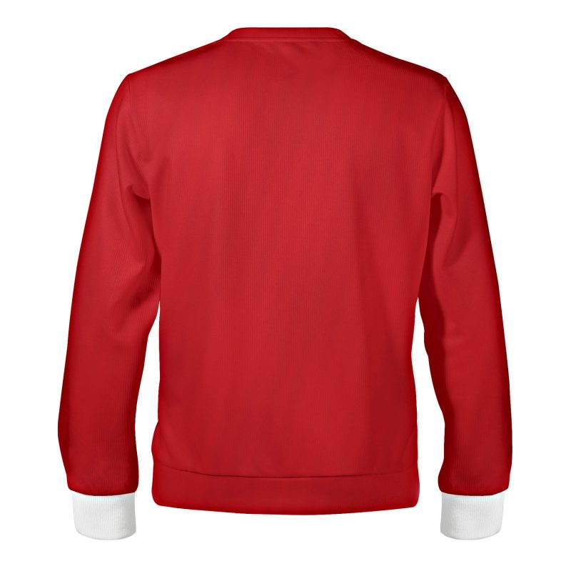 Back of the Red Velvet muscle Christmas sweater